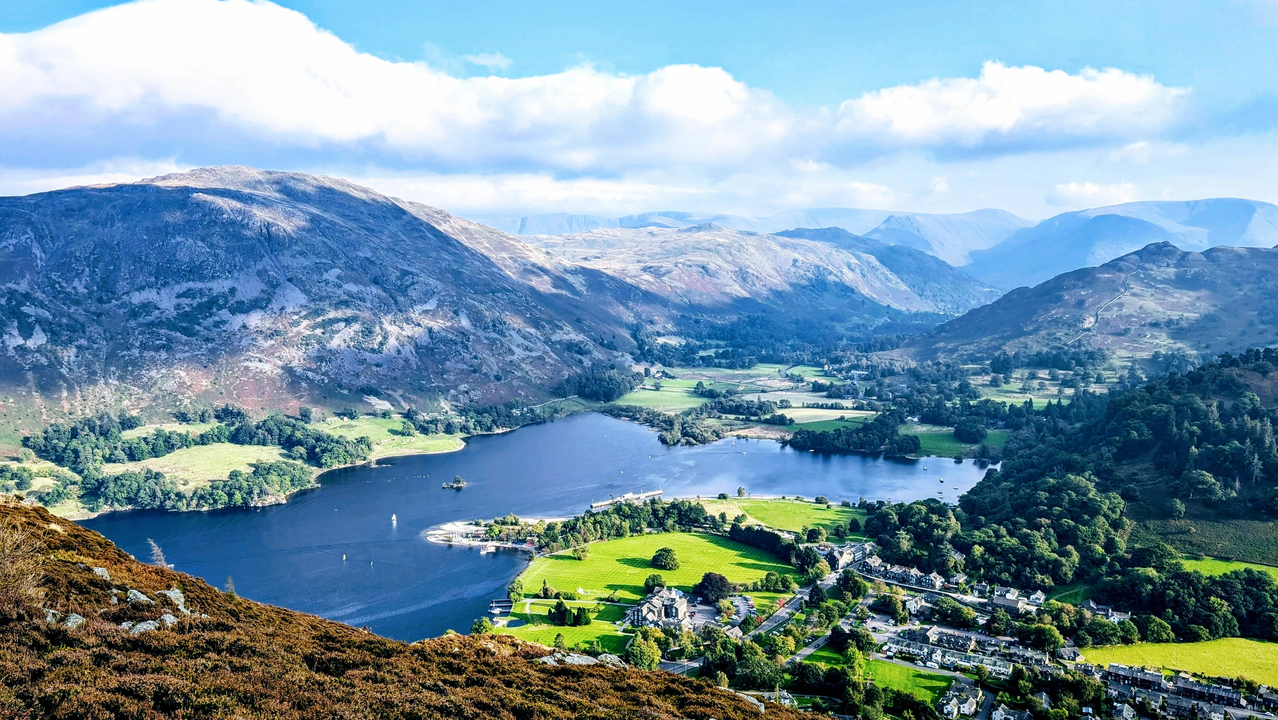 View across the Lake District from Glenridding Dodd