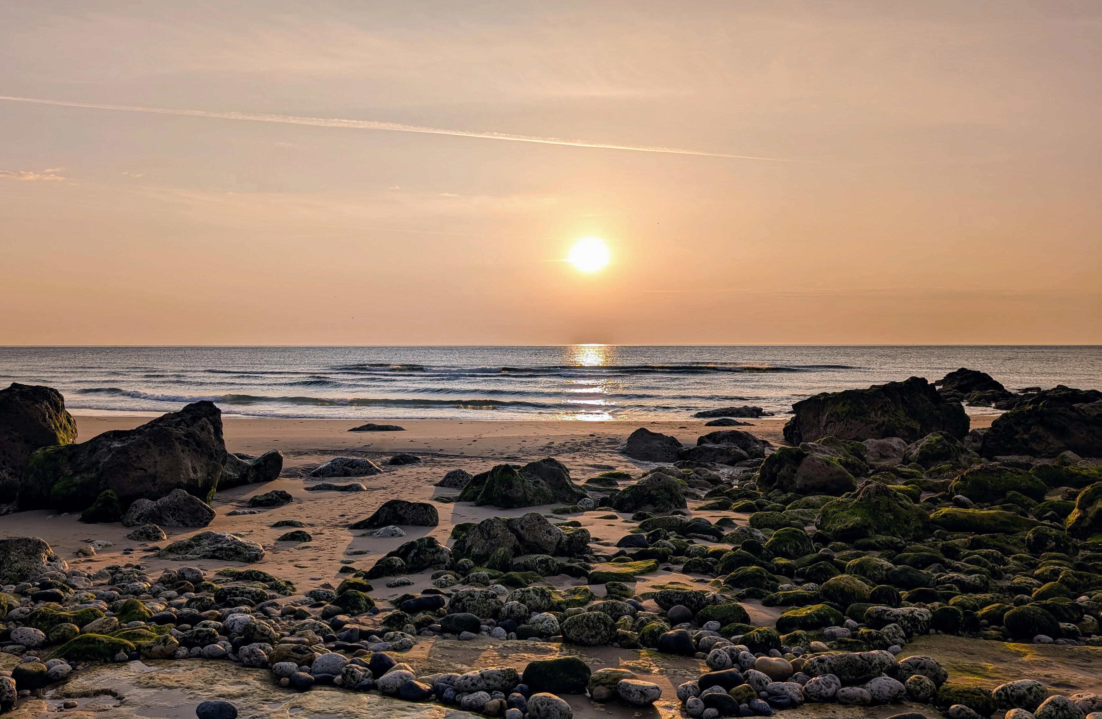 Summer solstice sunrise at Frenchman's Bay, South Shields, South Tyneside